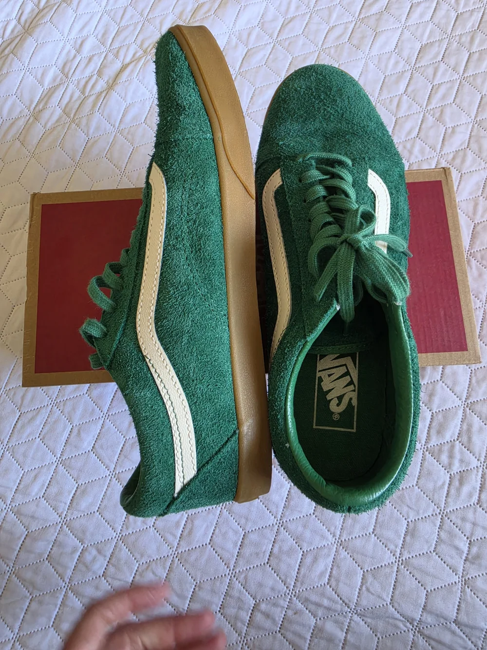 Vans Green Suede Old Skool Sneakers